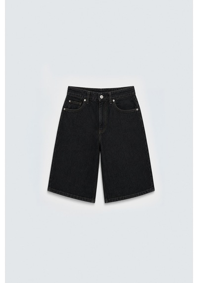 Vamos Bermuda Denim Şort Antrasit