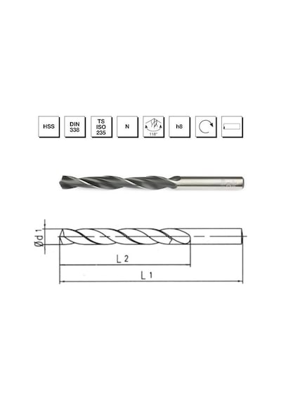 Mte Makina Takım 2.9 Mm Hss Dın 338 Silindirik Saplı Matkap Ucu Haddeli - B00000010290