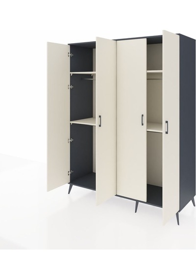 Kronos Gardrop 4 Raflı 4 Kapaklı 4 Askılı 176x59x221 Antrasit-aytaşı Aytaşı Kronos Gardrop 4 Raflı 4 Kapaklı 4 Askılı 176x59x221 Antrasit-aytaşı Aytaşı