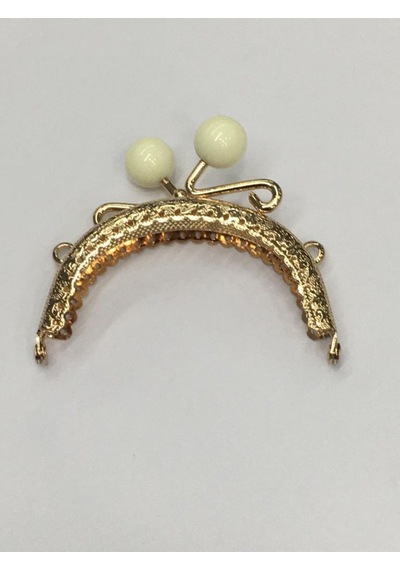 Karantuhafiye Çanta Ve Cüzdan Klipsi Oval 20 Cm Incili Model Gold Krem İnci Gold Krem İnci Çok Renkli