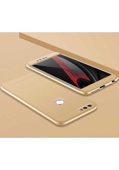 Huawei P9 Lite 2017 Kılıf Zore Ays Kapak Gold