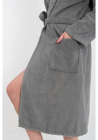 Güvenal Anatolia Soft Unisex Bornoz Bornoz Erkek Bornoz Kadın Bornoz Hediyelik Sabahlık Çeyiz 3 Antrasit