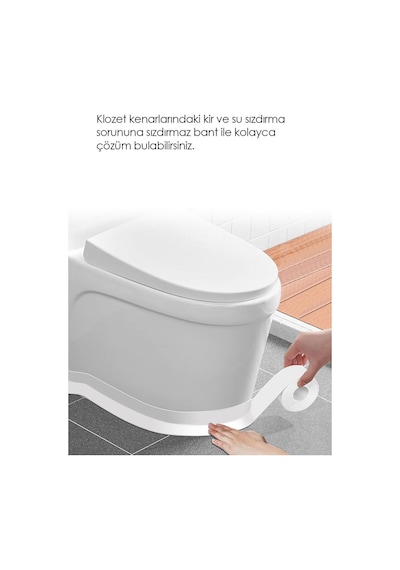 3.2m Banyo Küvet Mutfak Lavabo Su Sızdırmaz Bant Su Geçirmez Kenar Bandı Sızdırmazlık Tamir Beyaz