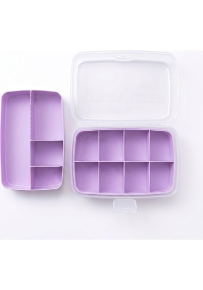 Tr Kilitli Organizer Kutu Şeffaf Kapaklı 2 Katlı Çok Bölmeli Takı Kutusu Kozmetik Organizer Toka Aksesuar Saklama Diğer