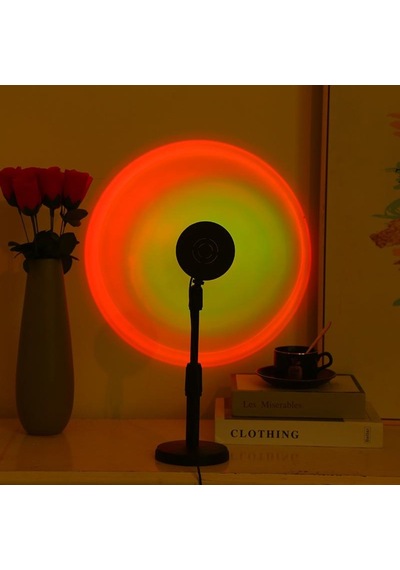 Gökkuşağı Projeksiyon Lambası Atmosfer Işığı 180° Usb 5V Switchli