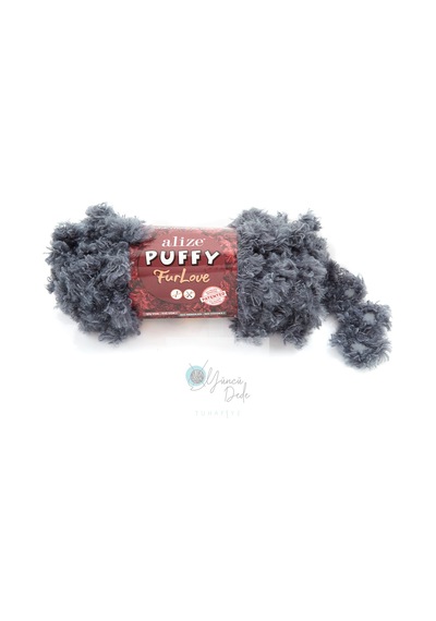 1 Adet Puffy Furlove 87 Elle Örülen Kalpli Yastık Bebek Battaniyesi Örgü Ipi Kürk Yapılı Puffy