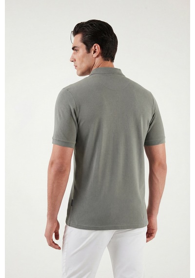 Buratti Pamuklu Regular Fit Düğmeli Erkek Polo Yaka T Shirt 5902127 Haki