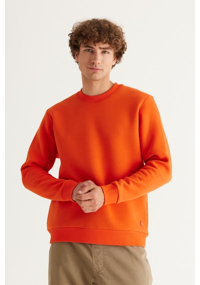 AC&Co / Altınyıldız Classics Erkek Turuncu Standart Fit Normal Kesim İçi Polarlı Bisiklet Yaka Sweatshirt Turuncu AC&Co / Altınyıldız Classics Erkek Turuncu Standart Fit Normal Kesim İçi Polarlı Bisiklet Yaka Sweatshirt Turuncu