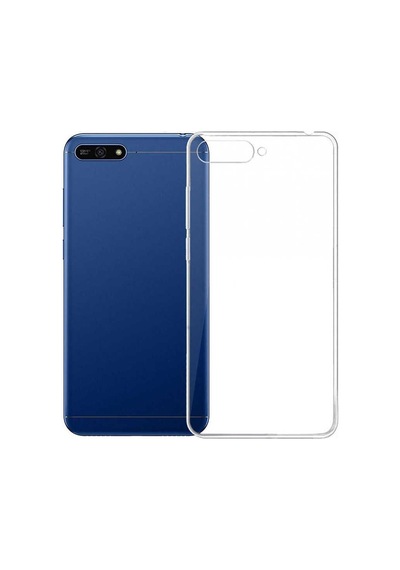 Huawei Y6 2018 Kılıf Zore Süper Silikon Kapak Renksiz