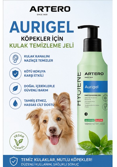 Artero Aurigel Köpekler İçin Kulak Temizleme Jeli 100 Ml