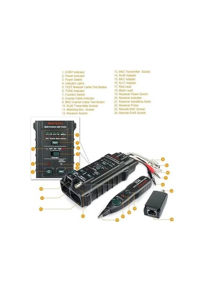 Hubrendy Sh Mastech Ms-6813t Profesyonel Kablo Bulucu Test Aleti