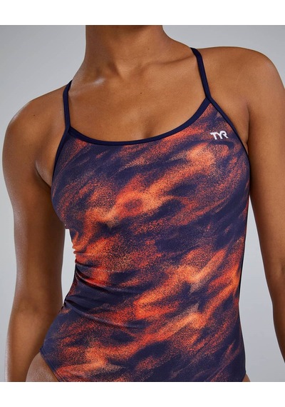 Tyr Durafast Elite Kadın Trinityfit Mayo - Soren Lacivert - Turuncu