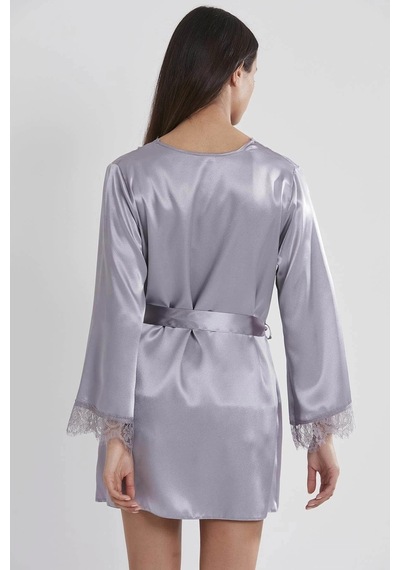 Pierre Cardin 2490 Bayan Sabahlıklı Saten Şort Takım Royal Pierre Cardin 2490 Bayan Sabahlıklı Saten Şort Takım Royal