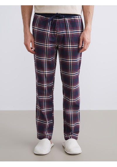 LC Waikiki Lc Waıkıkı Lacivert Kalın Ekose Erkek Pijama Alt