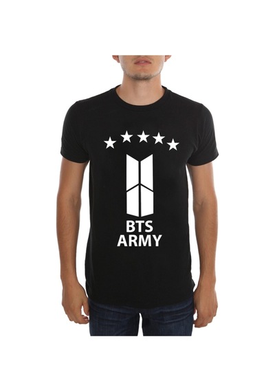 Noıssey Köstebek Etiket K-pop - Bts Army Stars T-shirt Et917 Siyah