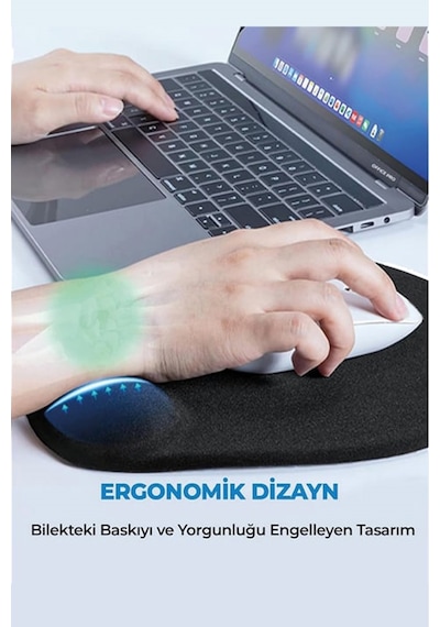 Damla, Bilek Destekli, Konforlu Mousepad, Baskılı Karikatür Desenli Mousepad Laptop
