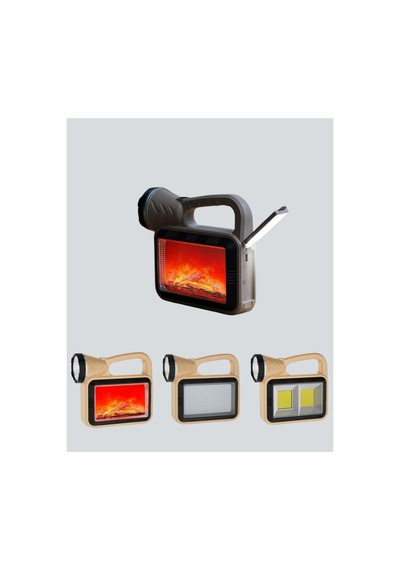 Astraltech Solar Cob Alev Efektli Lamba Güneş Enerjili, Suya Dayanıklı, Taşınabilir Çok Rnekli