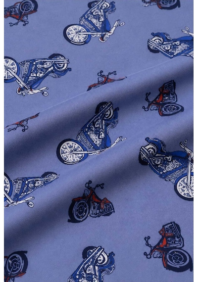 Tenra Erkek Çocuk Pamuklu Şortlu Pijama Takımı 3-12 Yaş Mavi