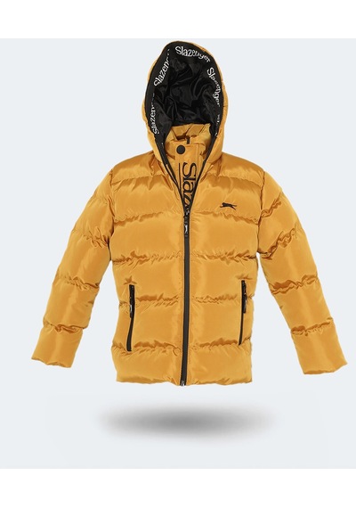 Slazenger NEONS Çocuk Kapüşonlu Şişme Sarı Mont & Kaban