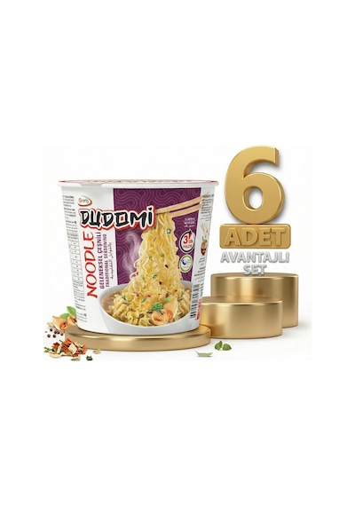 Dudomi Bardak Geneksel Çeşnili Noodle 6x60 Gr