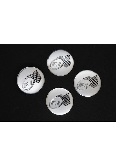 Jant Göbek Arma İthal Metal Sticker F1 Damalı Dizayn