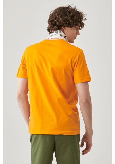 Lee Lightweight Erkek Turuncu Bisiklet Yaka Tişört L221069700 Turuncu