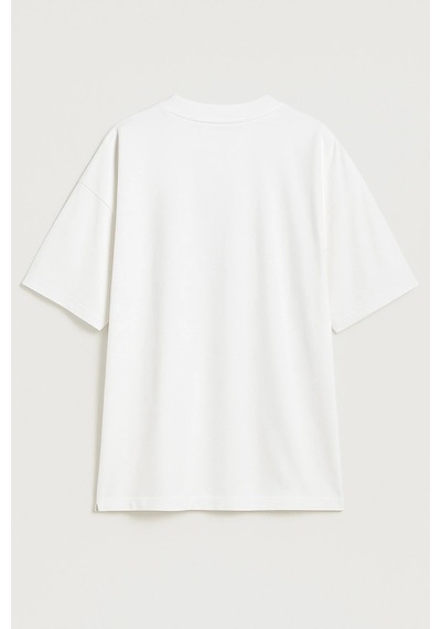 Kadın Bisiklet Yaka Oversize %100 Pamuk T-shirt Çok Renkli