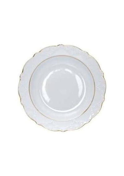 Hazan Altın Yaldız Çukur Tabak 22cm Açık