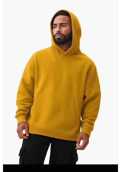 Benroma Ünisex Kapüşonlu Sweatshırt Sarı