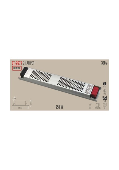 Cata 2677 21 Amper Şerit Led Trafosu 1 Adet