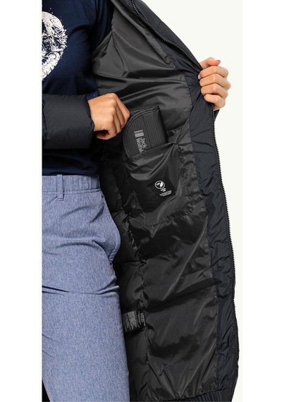 Jack Wolfskin Frozen Palace Coat Kadın Mont Siyah