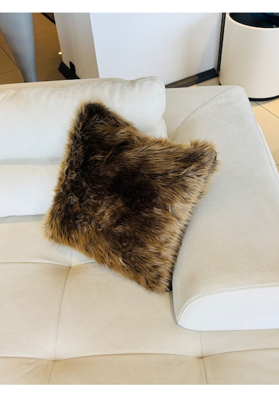 Yumuşak Peluş Kırlent Dekoratif, Konforlu & Modern Ev Aksesuarı Kolay Temizlenir kahverengi
