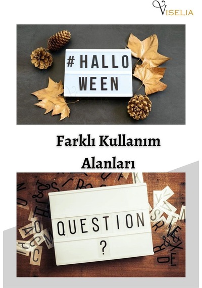 Led Message Light Box 96 Harfli Dekoratif Led Işıklı Mesaj Panosu 30 22 Cm Usb Ve Pilli
