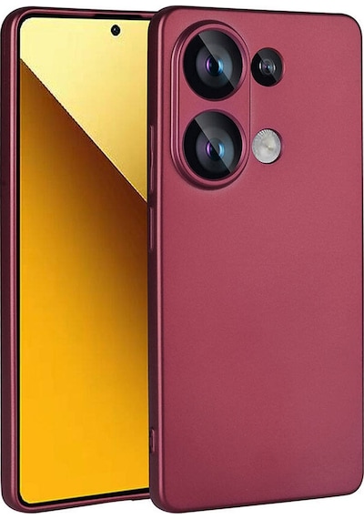 Noktaks - Xiaomi Uyumlu Redmi Note 13 4g - Kılıf Mat Renkli Esnek Premier Silikon Kapak - Kırmızı