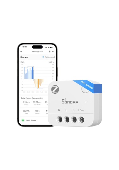 Tr Mını-zb1gp, Mını Pm, Zigbee 3.0, Akıllı Enerji Ölçüm Cihazı, Zigbee Hub Gerekli, Nötr İletken Gerekli, Akım