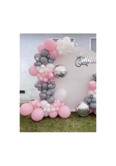 Pembe Beyaz Gri Balon Zinciriniz Mix