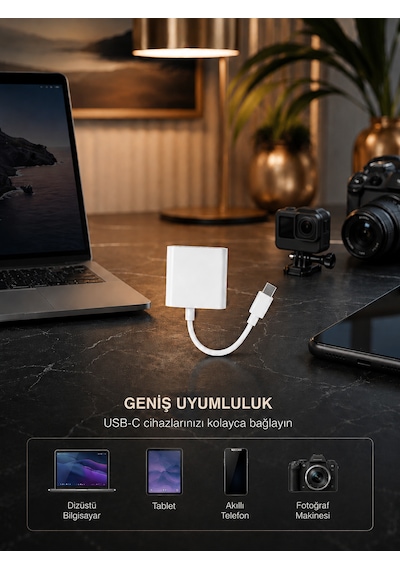 Type C Usb 3.1 To Sd Card Reader Kart Okuyucu Dönüştürücü Typ-c To Sd Kart Tf Hafıza Kartı