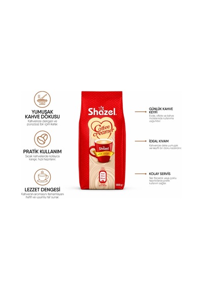 Shazel Kahve Kreması 1000 Gr Flat Bottom 3 Adet
