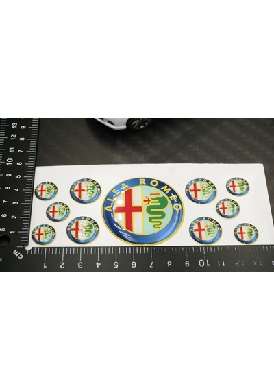 Alfa Romeo Logo 3M 3D Damla Silikon Torpido Bagaj Çamurluk Logo A