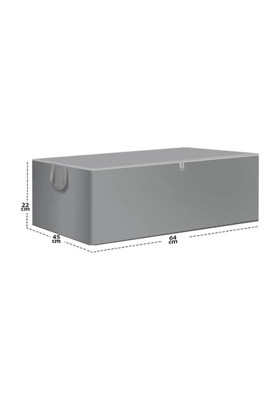 Serstil 8 Adet - Gri Büyük Boy Baza Altı Ve Çekyat Tipi Hurç 65 X 45 X 22 Cm