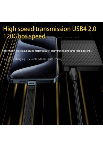 Lexroo Usb4 240w 8k 60hz 80gbps Şarj Ve Veri Aktarım Kablosu Otgfb Standart