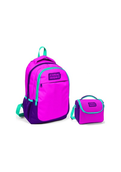 Coral High Pembe Mor Çanta Ve Beslenme Seti