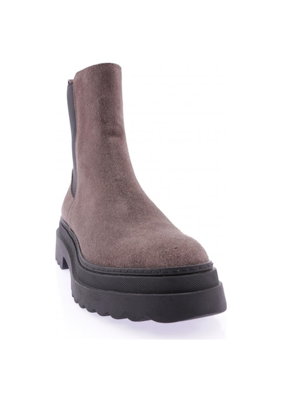 Dgn 345-t Kadin Kalin Taban Strech Detayli Bot Taupe Süet