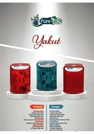 Puretech Yakut Lg Filtreli 6 Aşamalı Pompalı Su Arıtma Cihazı