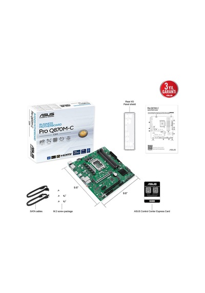 Asus Pro Q870m-c-csm Ddr5 Hdmı-dp Typec Pcıe 5.0 1851p Matx Vpro Destekli Kurumsal Anakart / 90mb1kep-m0eayc-222331