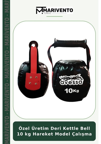Özel Üretim Deri Kettle Bell 10 Kg Hareket Model Çalışma