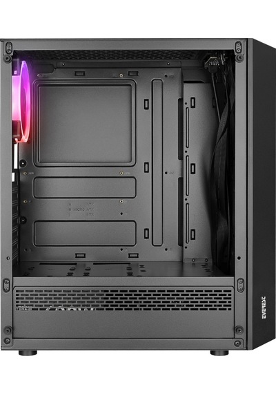 Everest Bumpy, Mesh, 600w, 4x12cm Rgb Fan, Temperli Cam Yan Panel, Atx, Gamıng Kasa