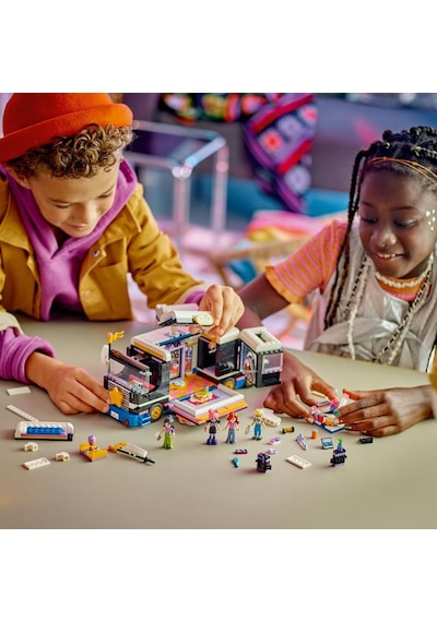 LEGO® Friends Pop Star Müzik Turne Otobüsü 42619 8+ Yaratıcı Oyuncak Yapım Seti - 845 Parça