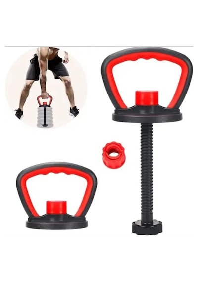 Hepitop Çantalı Döküm Demir Plaka Dambıl Seti 55 Kg Siyah Dumbbell Set Z