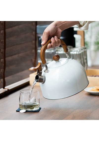 Valkyrie 3l Düdüklü Kettle Su Isıtıcı Çaydanlık Paslanmaz Çelik Yüksek Islıklı Beyaz Beyaz